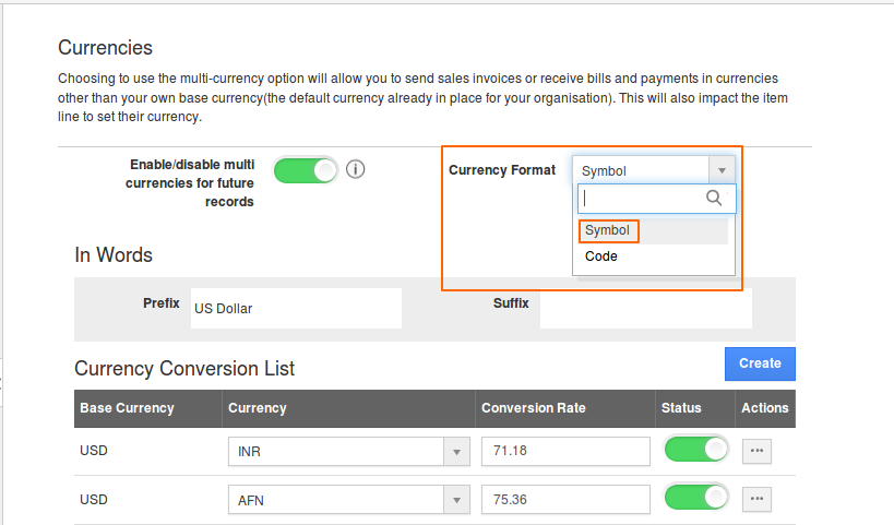 Currency Format Currency Format